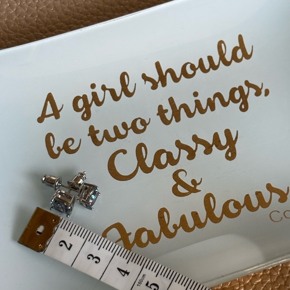 Mystic Rainbow Topaz Dainty Stud Earrings - Picture 5 of 5